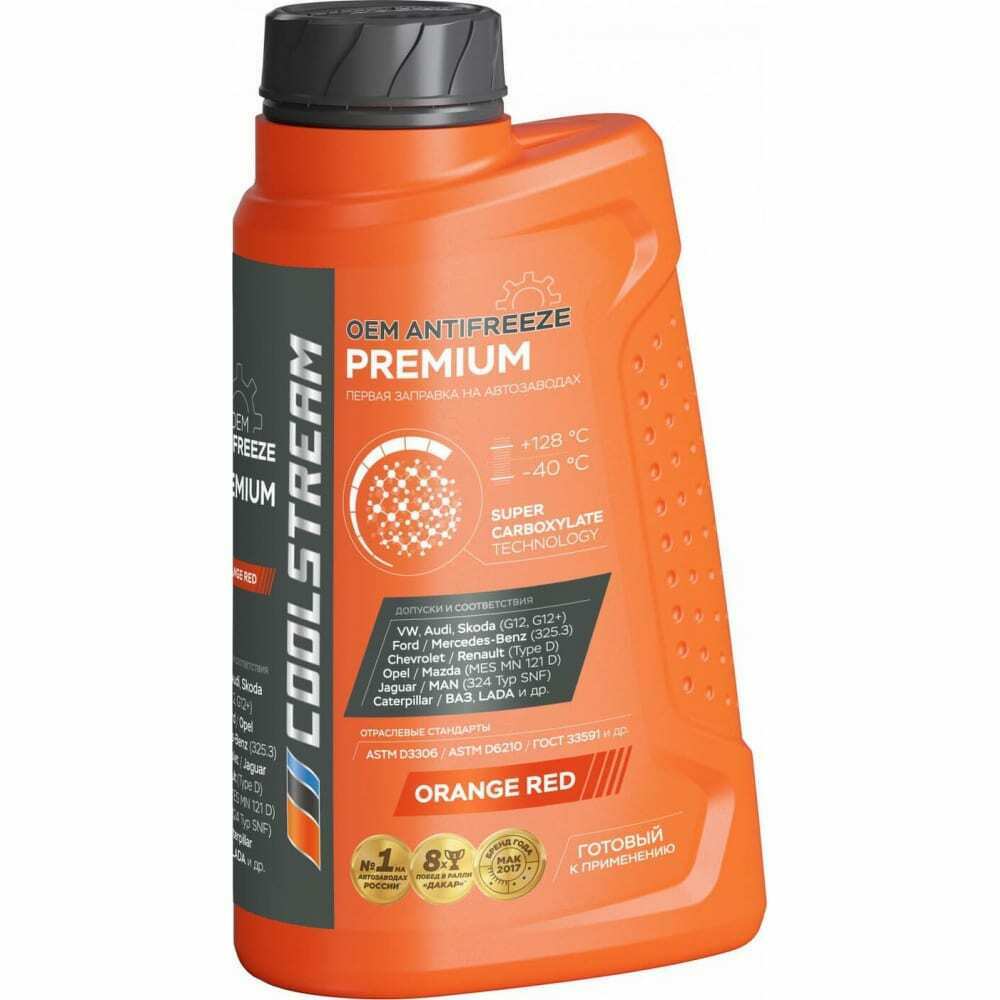 Антифриз COOL STREAM PREMIUM 40 1 КГ., ОРАНЖЕВЫЙ, CS-010101 COOL STREAM, CS010101